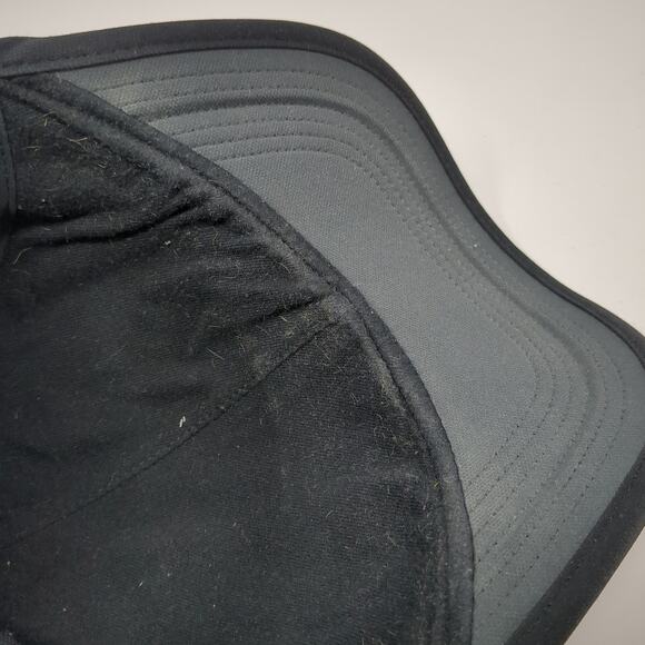 Nike Strapback Baseball Cap Black One Size Adjustable Embroidered Big Swoosh - Picture 8 of 8